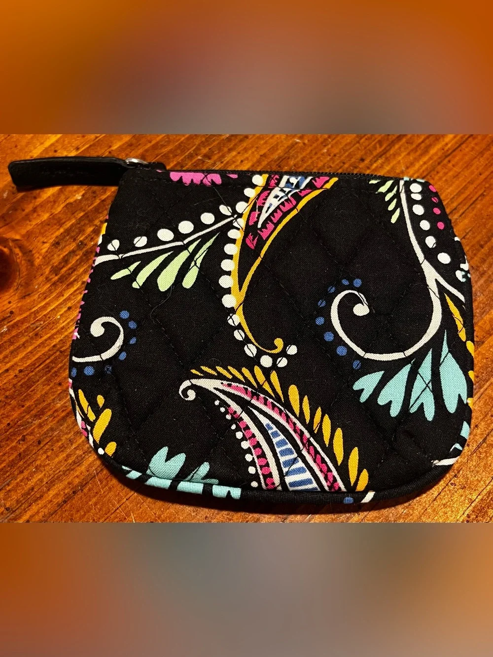 Vera Bradley Coin Purse in Bandana Swirl Retired Pattern Small Wallet